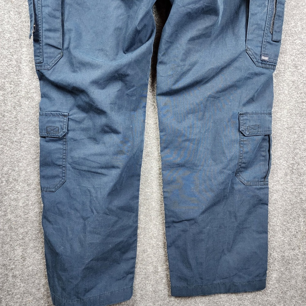 5.11 Tactical‎ Cargo Pants Mens 40x33 Navy Blue Ripstop Multi-Pocket Utility - Picture 10 of 16